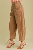 Umgee Elastic Waist Baggy Fit Pants with Pockets elegancydose