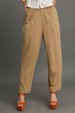 Umgee Elastic Waist Baggy Fit Pants with Pockets elegancydose