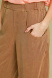Umgee Elastic Waist Baggy Fit Pants with Pockets elegancydose