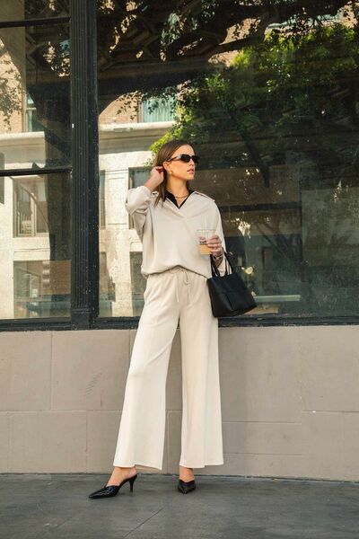 Umgee Full Size Drawstring Wide Leg Pants with Pockets elegancydose