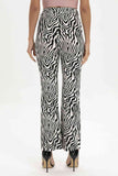 Zebra Print Straight Leg Pants elegancydose