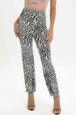 Zebra Print Straight Leg Pants elegancydose