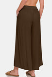Zenana Woven Wide Leg Pants With Pockets elegancydose