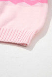 Geometric Drop Shoulder Long Sleeve Sweater
