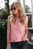 Ruched Surplice Neck Tank
