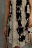 FAM-FAM Tie-Dye Grecian Neck Dress