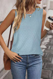 Eyelet Round Neck Tank