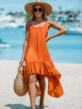 Perfee Ruffled Scoop Neck Sleeveless Dress