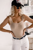 Lace Detail Wide Strap Tank