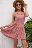 Ivy Lane Tassel Tie Lace Trim Sleeveless Dress