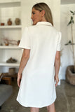 Double Take Full Size Texture Short Sleeve Dress