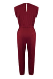 Drawstring Round Neck Sleeveless Jumpsuit