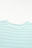 Round Neck Exposed Seams Pullover Top