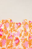 Frill Printed Long Sleeve Mini Dress