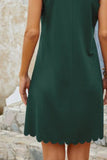 Mock Neck Sleeveless Mini Dress