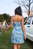Tied Tie-Dye Sleeveless Mini Cami Dress