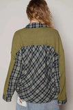 POL Plaid Button Down Shirt with Chest Pockets