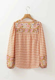 Printed Button Down Long Sleeve Shirt