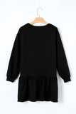 Round Neck Dropped Shoulder Mini Dress