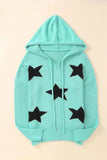 Distressed Drawstring Long Sleeve Hooded Sweater