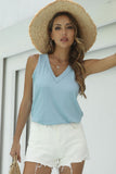 Shiny Basic V-Neck Tank