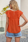 Ivy Lane Contrast Print Butterfly Sleeve Top