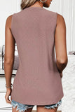 Eyelet Round Neck Tank