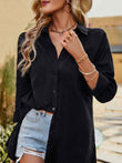 Devine Dropped Shoulder Collared Longline Shirt