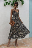 Daisy Print Surplice Midi Cami Dress