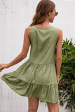 Ivy Lane Tassel Tie Lace Trim Sleeveless Dress