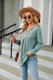Long Sleeve Hooded Blouse