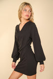 VERY J Ruched Detail Bodycon Mini Dress